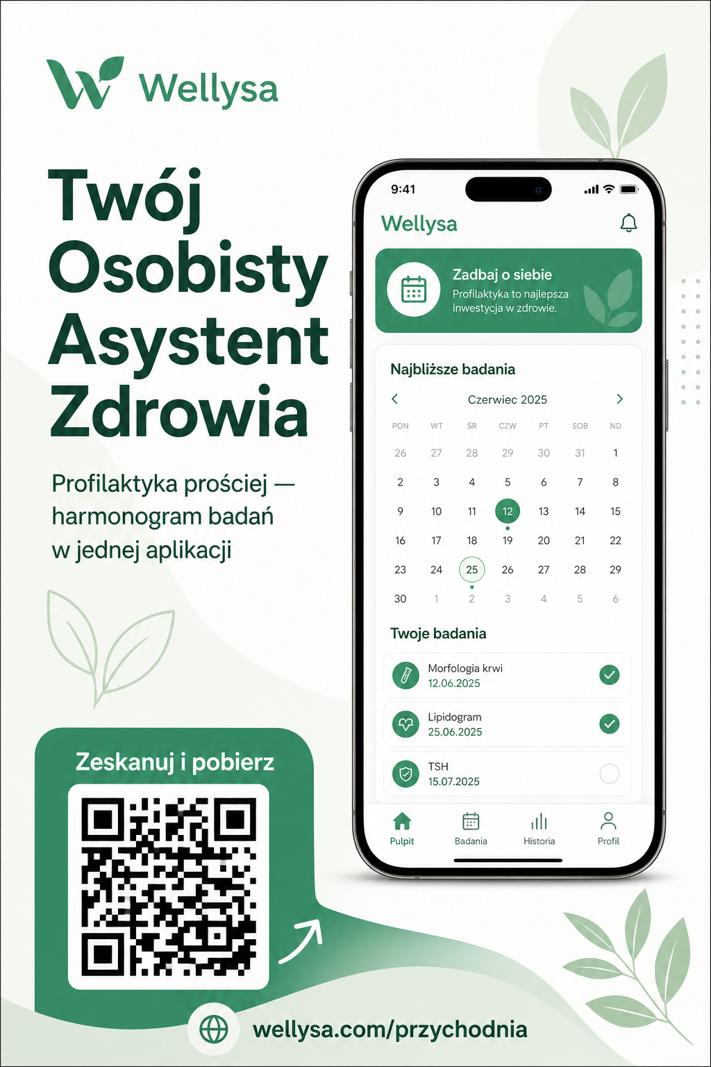 QR ulotka — przód